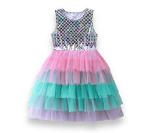 Load image into Gallery viewer, Colorful Mermaid Tutu Dress