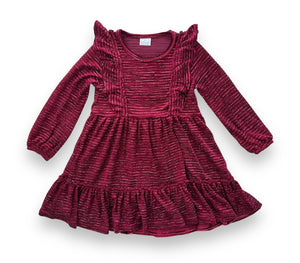 Maroon Ruffle Dress