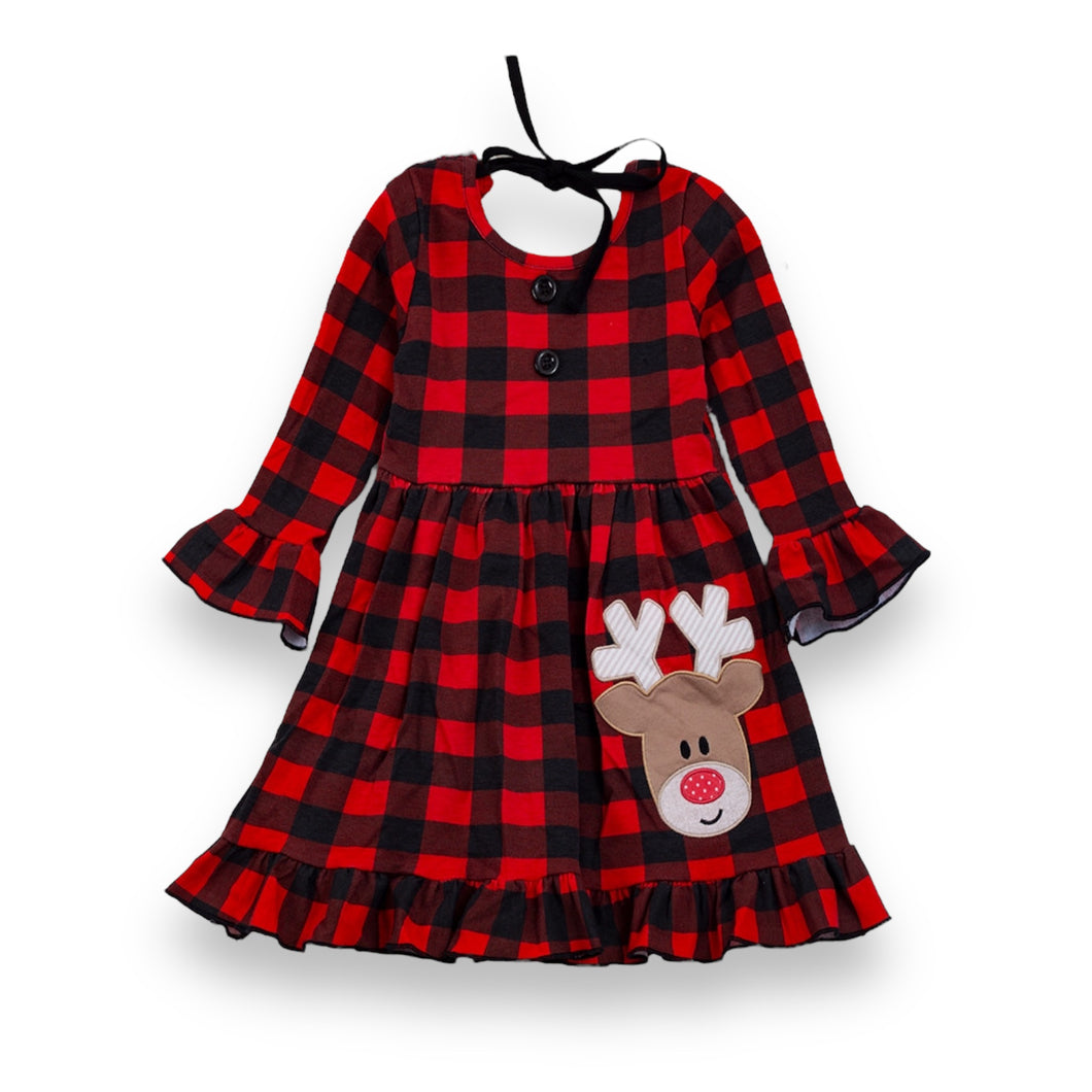 Plaid Reindeer Dress