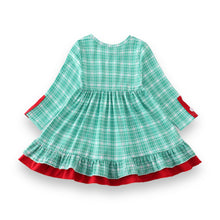 Load image into Gallery viewer, Green and Red Ruffle Dress